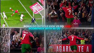 quotCristiano Ronaldo Bicycle Kick vs Poland🔥  RARE CLIPS ● SCENEPACK 4Kquot [upl. by Meelak335]