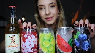 ASMR  PROVANDO MUITAS BEBIDAS DIFERENTES 🍏🍉 [upl. by Leahcimdivad]