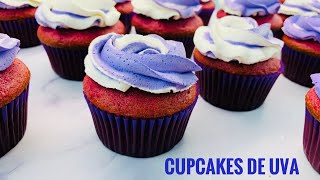 Como hacer cupcakes fáciles para principiantes  cupcakes de uva [upl. by Hunt]