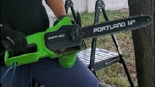 Portland 9 Amp 14 in Electric Chainsaw Review [upl. by Rutherford]