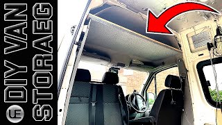 Van Build DIY VW Crafter Van OVERHEAD Storage [upl. by Kym611]