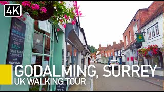 Lovely Godalming Surrey UK  Town Centre Walking Tour with captions [upl. by Anaicilef497]