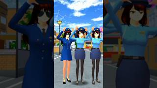 Rina change into policeman sakuraschoolsimulator sakura sss shorts [upl. by Aivekahs321]