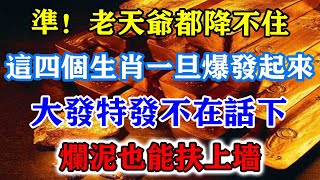 準！老天爺都降不住！這四個生肖一旦爆發起來！大發特發不在話下！爛泥也能扶上墻！運勢 風水 佛教 生肖 发财 横财 【佛之緣】 [upl. by Aviv]