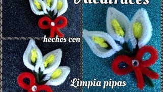 ALCATRACES HECHOS CON LIMPIA PIPAS PIPE CLEANER CALLA LILIES [upl. by Parhe825]