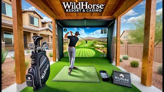 LIVE Sim Golf ★ Wildhorse Resort amp Casino Golf Course ★ GSPro amp Garmin R10 [upl. by Melliw352]