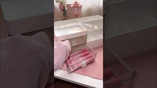 organizing 🤍🎀 makeup makeuporganizer organizer vanity girlie asmrsounds fyp [upl. by Goodrich]