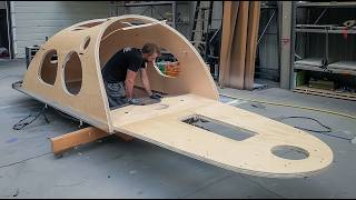 Man Builds Amazing DIY TRAILER CAMPER CARAVAN  Start to Finish by christiangreen612 [upl. by Ppik38]