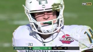 Brian Lewerke Horrendous Interception vs Oregon  2018 Redbox Bowl [upl. by Meggi854]