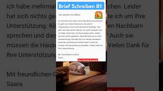 GERMAN B1 Exam Brief schreiben deutsch shorts [upl. by Lyrpa]