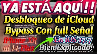 Desbloqueo de iCloud Bypass Con Full Señal en iOS 177  Bien explicado  29 de Octubre 2024 [upl. by Sokil782]