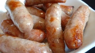 Cooking chipolata sausages [upl. by Annatnas79]