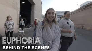 euphoria  set tour with sydney sweeney  behind the scenes of season 1  HBO [upl. by Sualk]