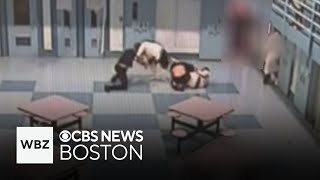 Video shows correction officers stabbed in Massachusetts prison [upl. by Anastos]