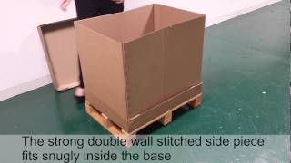 How to assemble our Corrugated Pallet Boxes [upl. by Auqeenahs]