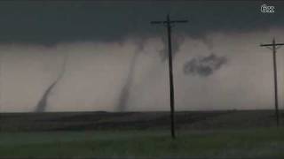 May 25th 2010  Vortex2  Part 1 of 2  Multiple Tornadoes Near Tribune KS [upl. by Ellehcan]