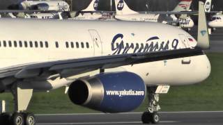 Якутские авиалинии R3478 Boeing 757 руление взлет taxi takeoff atc UUWW [upl. by Citarella]