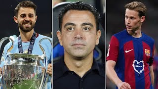 Barcelona News ft Frenkie de Jong FOR SALE Bernardo Silva amp Xavis demands [upl. by Sibyls362]