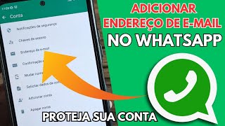 Como ativar Verificação de conta por email Nova Função do Whatsapp [upl. by Sira]