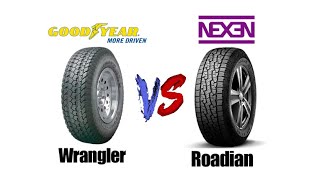 Tire Comparison Goodyears Wrangler vs Nexens Rodian [upl. by Oznohpla259]