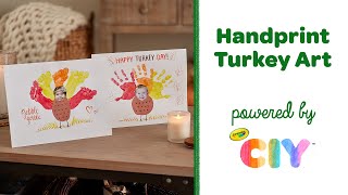 Turkey Handprint Craft for Toddlers amp Kids  Crayola CIY [upl. by Waxler]