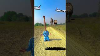 dinosaur and lion attack long garden helicopter flying shorts shortvideo youtubeshorts trending [upl. by Sarnoff269]