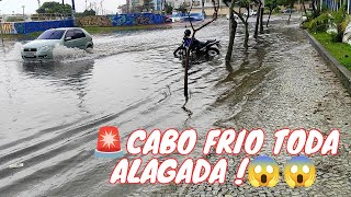 ❤️💙🚨CABO FRIO DEBAIXO DE CHUVA ☂️ ALAGAMENTO NA PRAIA DO FORTE 🇧🇷 [upl. by Aksoyn]