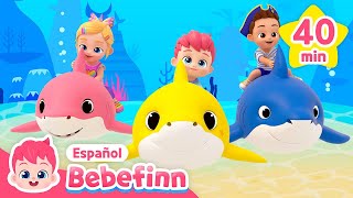 Cantemos y Bailemos con Tiburón Bebé🎶  Y Más Canciones Infantiles  Bebefinn en español [upl. by Darbie218]