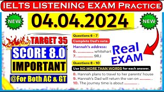 IELTS LISTENING PRACTICE TEST 2024 WITH ANSWERS  04042024 [upl. by Gunas]