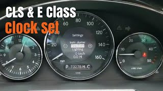 Mercedes CLS E Class Non Command Sytem Clock Set [upl. by Selrahc]