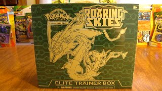 Mega Rayquaza Roaring Skies Elite Trainer Box Opening [upl. by Llerahs649]