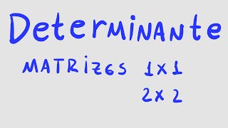 Matrizes 71  Determinantes Matriz 1x1 e 2x2 [upl. by Drahsir]