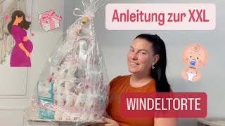 DIY VIERSTÖCKIGE WINDELTORTE Anleitung Step by Step [upl. by Gnaig]