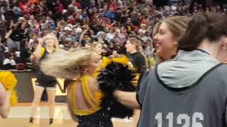 Thousands of fans watch Iowa womens basketball practice a day before national championship game [upl. by Teillo]