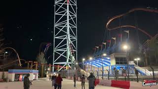 Top Thrill 2 OffRide Night Footage Media Day 2024 Cedar Point [upl. by Rollins]