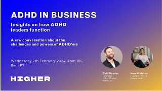 Webinar 30 ADHD in business [upl. by Uta]