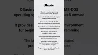 What is Qbasic qbasic computerscience programming [upl. by Jutta730]