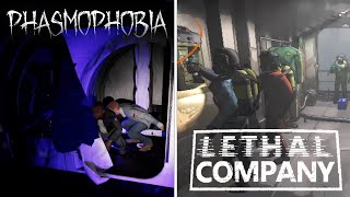 Phasmophobia and Lethal Company Double Header w Grian Skizz and Gem [upl. by Arihsaj159]