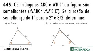 C13 SEMELHANÇA DE TRIÂNGULOS E POTÊNCIA DE PONTO 445 [upl. by Tabb]