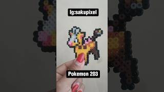 Girafarig Beads perlerbeads pixelart pixelartist pokemon girafarig [upl. by Ahsocin]