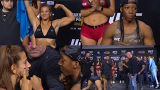 UFC 302 Ailin Perez Vs Joselyne Edwards Full Weighin FaceOff Makhachev Vs Poirier [upl. by Enniroc]