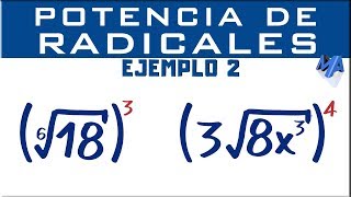 Potencia de radicales  Ejemplo 2 [upl. by Swihart417]