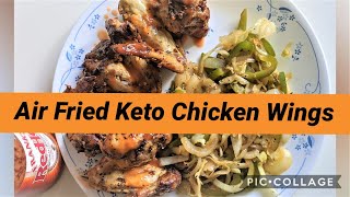 Air Fried Chicken Wings Keto Friendly [upl. by Ahsatsana]