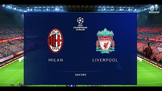 Milan Vs Liverpool  Champions League League Phase 202425  FC24 [upl. by Lledniw]