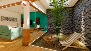 Modern courtyard designSmall NalukettuKerala Nalukettu House NadumuttamKerala Home Design [upl. by Larianna]