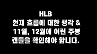 HLB 현재 흐름에 대한 생각 amp 11월 12월에 이런 주봉 캔들을 확인해야 합니다 [upl. by Latsyk821]