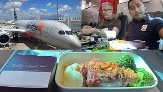 My Jetstar business class flight Melbourne to Bangkok Thailand [upl. by Leonsis]