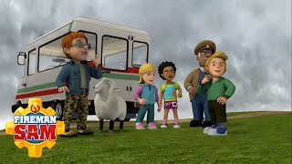 Fireman Sam Official Trevors Bus On The Crumbling Cliff [upl. by Studnia890]