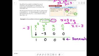 Remainder Theorem and Factor Theorem Examples 1 2 [upl. by Tlaw]