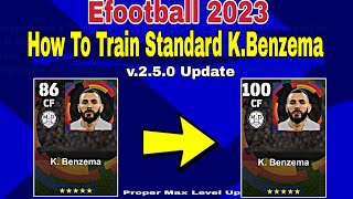 How To Upgrade KBenzema In Pes 2023  KBenzema Max Training Tutorial In Efootball 2023 [upl. by Obadias431]